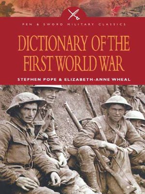 cover image of Dictionary of the First World War